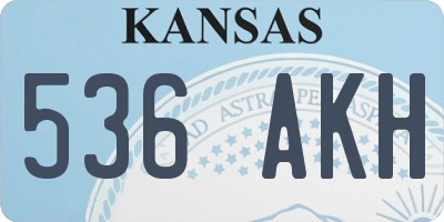 KS license plate 536AKH