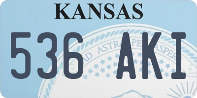 KS license plate 536AKI