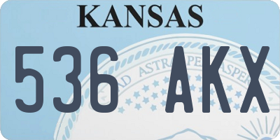 KS license plate 536AKX