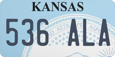 KS license plate 536ALA