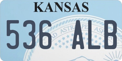 KS license plate 536ALB
