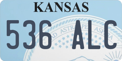 KS license plate 536ALC