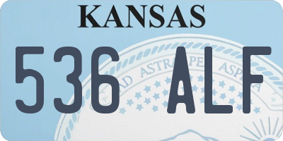 KS license plate 536ALF