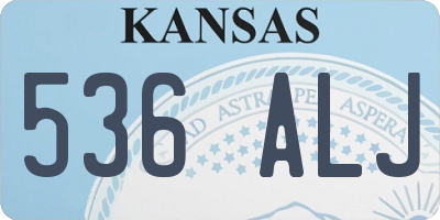 KS license plate 536ALJ