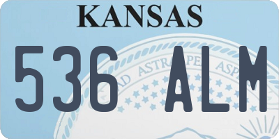 KS license plate 536ALM