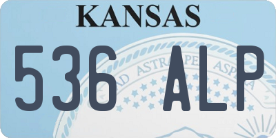KS license plate 536ALP