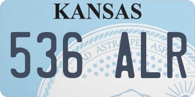 KS license plate 536ALR