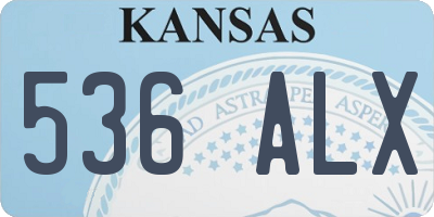 KS license plate 536ALX