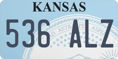 KS license plate 536ALZ