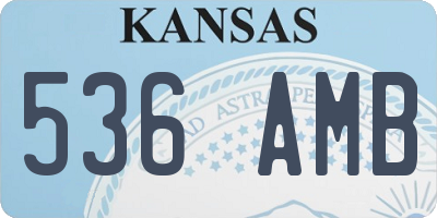 KS license plate 536AMB