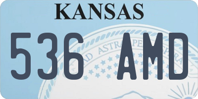 KS license plate 536AMD