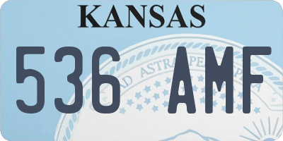 KS license plate 536AMF