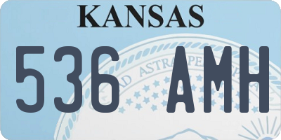 KS license plate 536AMH