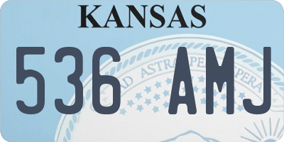 KS license plate 536AMJ