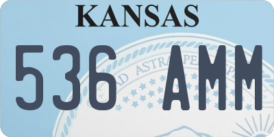 KS license plate 536AMM