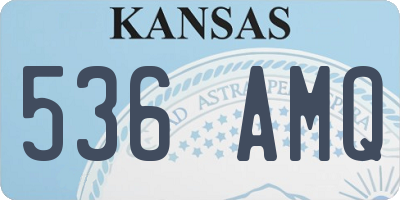 KS license plate 536AMQ