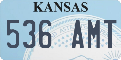 KS license plate 536AMT