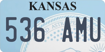KS license plate 536AMU