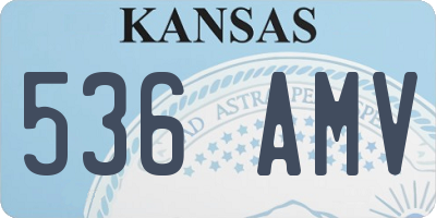 KS license plate 536AMV
