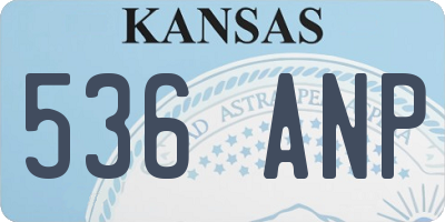 KS license plate 536ANP
