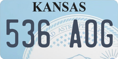 KS license plate 536AOG