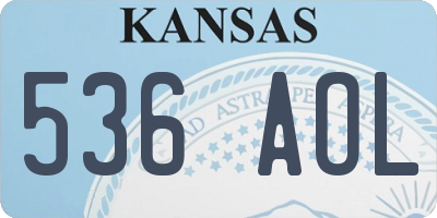 KS license plate 536AOL