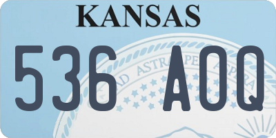 KS license plate 536AOQ