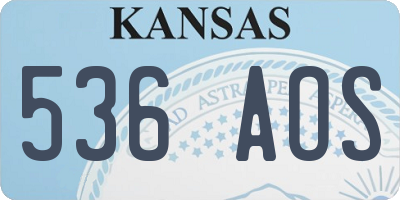 KS license plate 536AOS