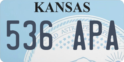 KS license plate 536APA