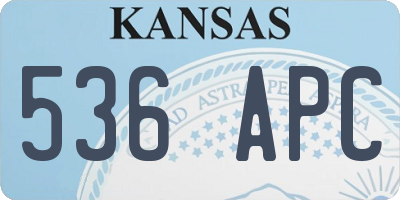 KS license plate 536APC