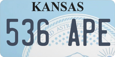 KS license plate 536APE