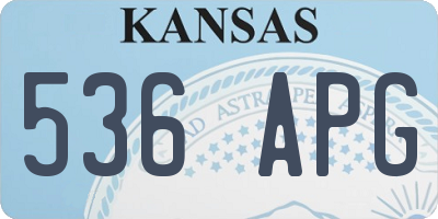 KS license plate 536APG