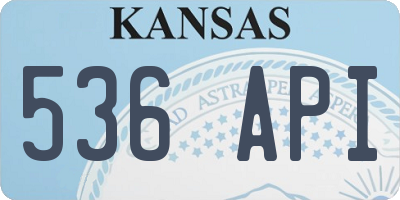 KS license plate 536API
