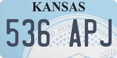 KS license plate 536APJ
