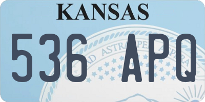 KS license plate 536APQ