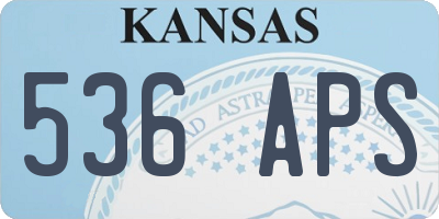 KS license plate 536APS
