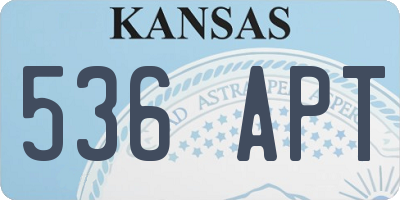 KS license plate 536APT