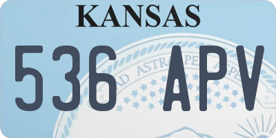 KS license plate 536APV