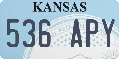 KS license plate 536APY