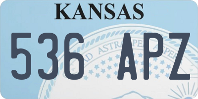 KS license plate 536APZ