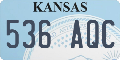KS license plate 536AQC