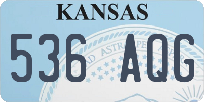KS license plate 536AQG