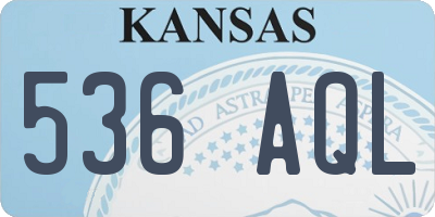 KS license plate 536AQL