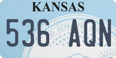 KS license plate 536AQN