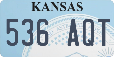 KS license plate 536AQT