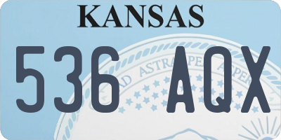 KS license plate 536AQX