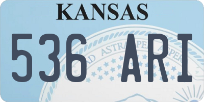 KS license plate 536ARI