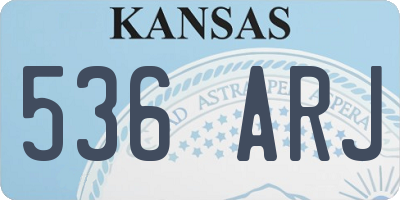 KS license plate 536ARJ