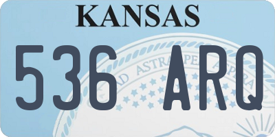 KS license plate 536ARQ