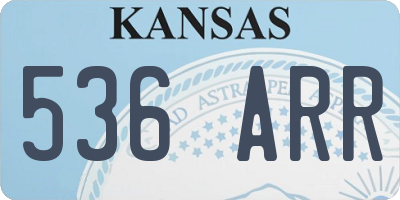 KS license plate 536ARR